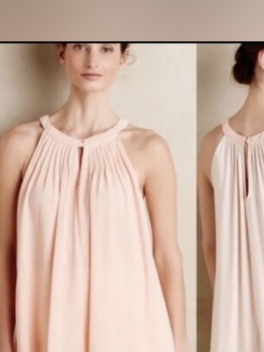 Anthropologie Sunday In Brooklyn Pink Pintucked Halter Top NEW